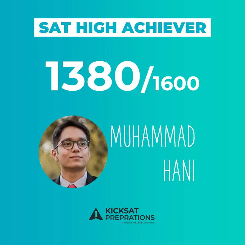 Muhammad Hani, Bilkent University, Türkiye · SAT 1380
